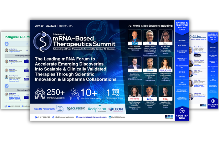6th mRNA-Based Therapeutics Summit Brochure Front Cover