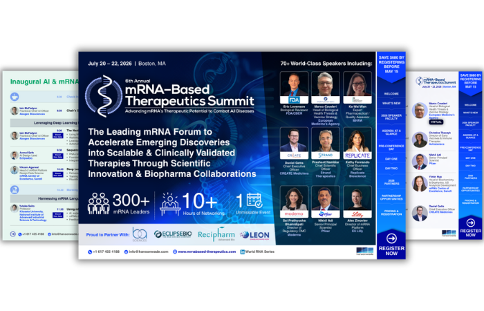 6th mRNA-Based Therapeutics Summit Brochure Front Cover